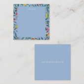 FLAT NOTECARD : WILLIAM MORRIS "BLAUE POMEGRANATES MITTEILUNGSKARTE (Vorne/Hinten)