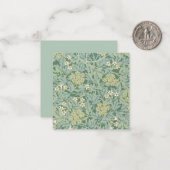 FLAT NOTECARD : WILLIAM MORRIS ; JASMINE MITTEILUNGSKARTE (Vorderseite/Rückseite Beispiel)