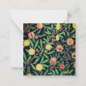 FLAT NOTECARD : WILLIAM MORRIS ; POMEGRANATE MITTEILUNGSKARTE (Vorderseite)