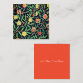 FLAT NOTECARD : WILLIAM MORRIS ; POMEGRANATE MITTEILUNGSKARTE