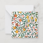 FLAT NOTECARD : WILLIAM MORRIS ; POMEGRANATE MITTEILUNGSKARTE (Vorderseite)