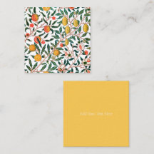 FLAT NOTECARD : WILLIAM MORRIS ; POMEGRANATE