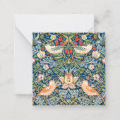FLAT NOTECARD : WILLIAM MORRIS STRAWBERRY THIEVES MITTEILUNGSKARTE (Vorderseite)
