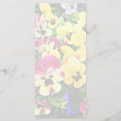 Flat of Stiefmütterchen Mixed Colors Wedding Menu Menükarte (Rückseite)