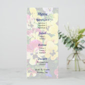 Flat of Stiefmütterchen Mixed Colors Wedding Menu Menükarte (Stehend Vorderseite)