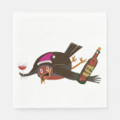 Flat Out Christmas Robin on paper napkins Serviette (Vorderseite)