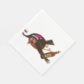 Flat Out Christmas Robin on paper napkins Serviette (Ecke)
