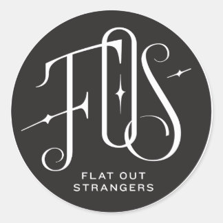 Flat Out Strangers Roundel Runder Aufkleber