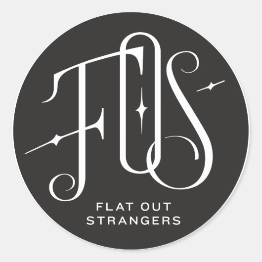 Flat Out Strangers Roundel Runder Aufkleber (Vorderseite)