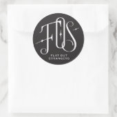 Flat Out Strangers Roundel Runder Aufkleber (Tasche)