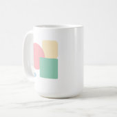 Flat Pastel Shapes Kaffeetasse (Vorderseite Links)