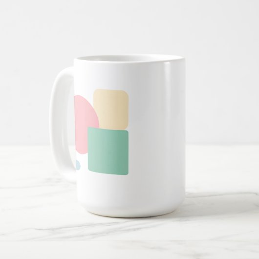 Flat Pastel Shapes Kaffeetasse (Vorderseite Links)