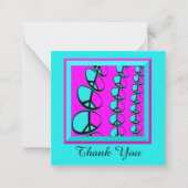 Flat Peace Signs Thank You Cards Mitteilungskarte (Vorderseite)