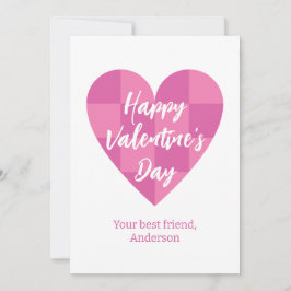 Flat Pink Happy Valentine's Day Feiertagskarte