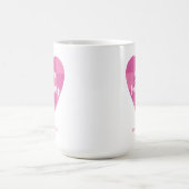 Flat Pink Happy Valentine's Day Kaffeetasse (Mittel)