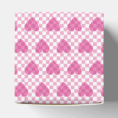 Flat Pink Heart Karo Glücklicher Valentinstag Geschenkschachtel (Oben)