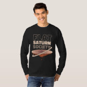 Flat Saturn Society Science Design T-Shirt (Vorne ganz)