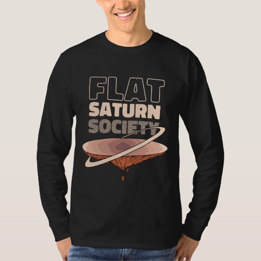 Flat Saturn Society Science Design T-Shirt (Vorderseite)