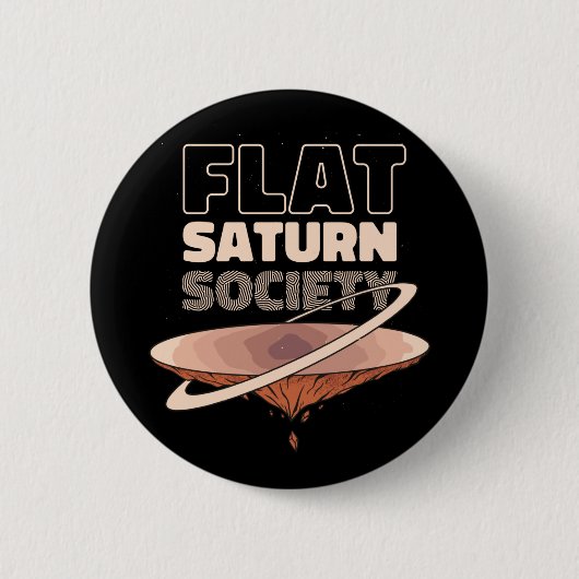 Flat Saturn Society - Wissenschaftsdesign Button (Vorderseite)
