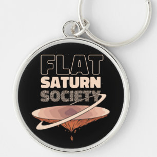 Flat Saturn Society - Wissenschaftsdesign Schlüsselanhänger