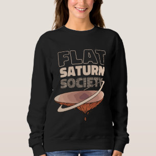Flat Saturn Society - Wissenschaftsdesign Sweatshirt
