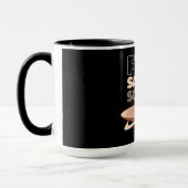 Flat Saturn Society - Wissenschaftsdesign Tasse (Links)
