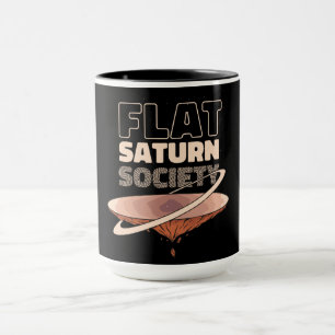 Flat Saturn Society - Wissenschaftsdesign Tasse