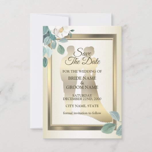 Flat Save The Date Card (Vorderseite)