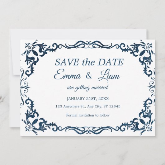 Flat Save The Date Card (Vorderseite)