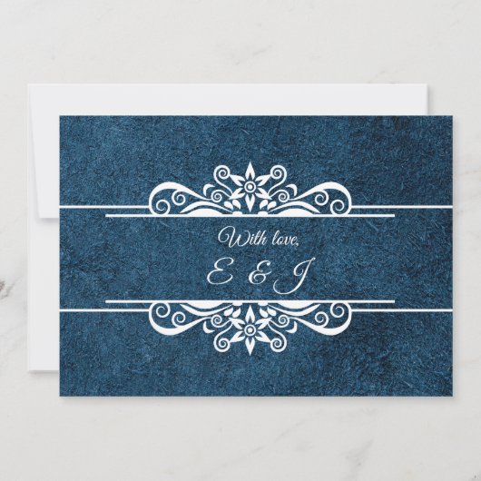 Flat Save The Date Card (Rückseite)