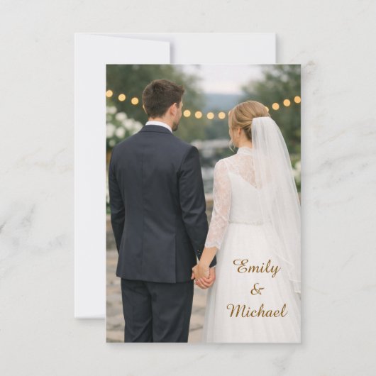 Flat Save The Date Card (Rückseite)