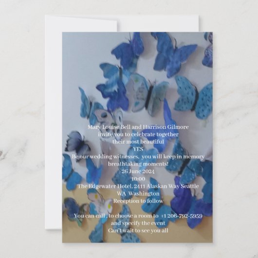 Flat Save The Date Card Wedding (Vorderseite)