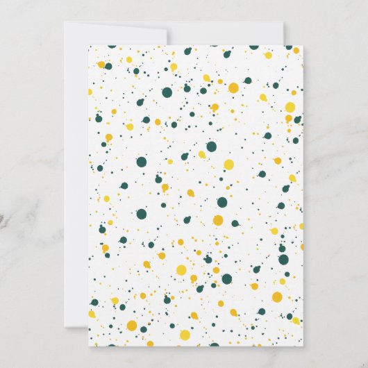 Flat Save the Date-Karte des grünen Fotos Hunter Save The Date (Rückseite)