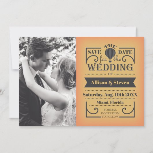 Flat Save the Date Wedding Card (Vorderseite)