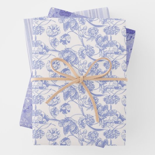 Flat Sheet (Set) von 3 Geschenkpapier Set (Beispiel)