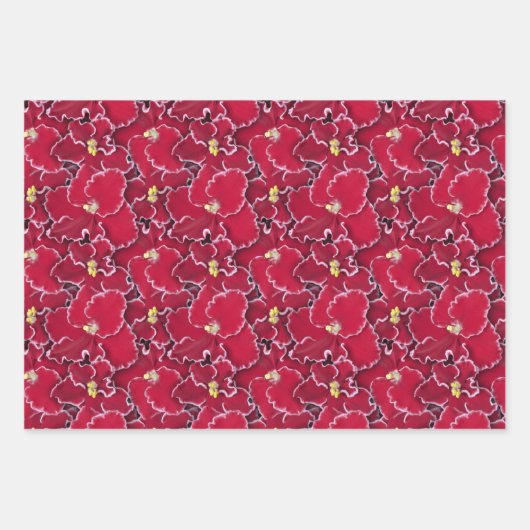 Flat Sheet-Set von 3 Geschenkpapier Set (Vorderseite 3)