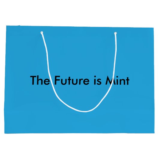 Flat Sky Blue Background for Web & Print Große Geschenktüte (Rückseite)