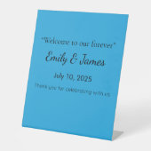 Flat Sky Blue Background for Web & Print Sockelschild (Vorderseite)