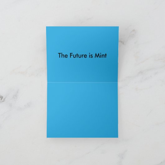 Flat Sky Blue Background für Web & Print Dankeskarte (Innenseite)