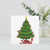 Flat Square Weihnachtskarte Feiertagskarte (Stehend Vorderseite)