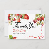 Flat Strawberry Dankeschön Karte (Vorderseite)