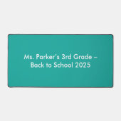 Flat Teal Background – Back-to-School Texture Schreibtischunterlage (Vorderseite)