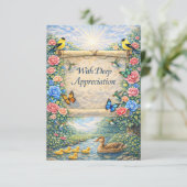 Flat Thank You Card Dankeskarte (Stehend Vorderseite)