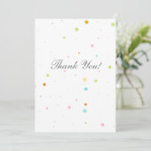 Flat Thank You Card With Stars Dankeskarte (Stehend Vorderseite)