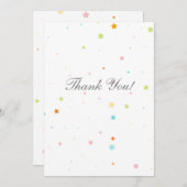 Flat Thank You Card With Stars Dankeskarte (Vorne/Hinten)