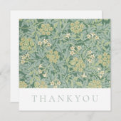 FLAT THANKYOU CARD : WILLIAM MORRIS : JASMINE DANKESKARTE (Vorne/Hinten)