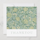 FLAT THANKYOU CARD : WILLIAM MORRIS : JASMINE DANKESKARTE (Vorderseite)