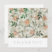 FLAT THANKYOU CARD : WILLIAM MORRIS : JASMINE DANKESKARTE (Vorne/Hinten)