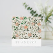 FLAT THANKYOU CARD : WILLIAM MORRIS : JASMINE DANKESKARTE (Stehend Vorderseite)