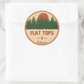 Flat Tops Wilderness Colorado Runder Aufkleber (Tasche)